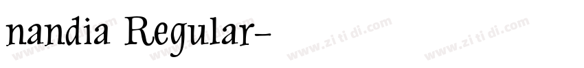 nandia Regular字体转换